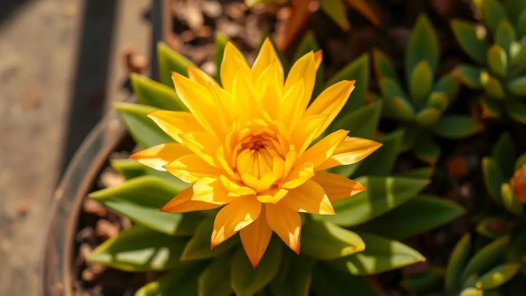 yellow delosperma plant species